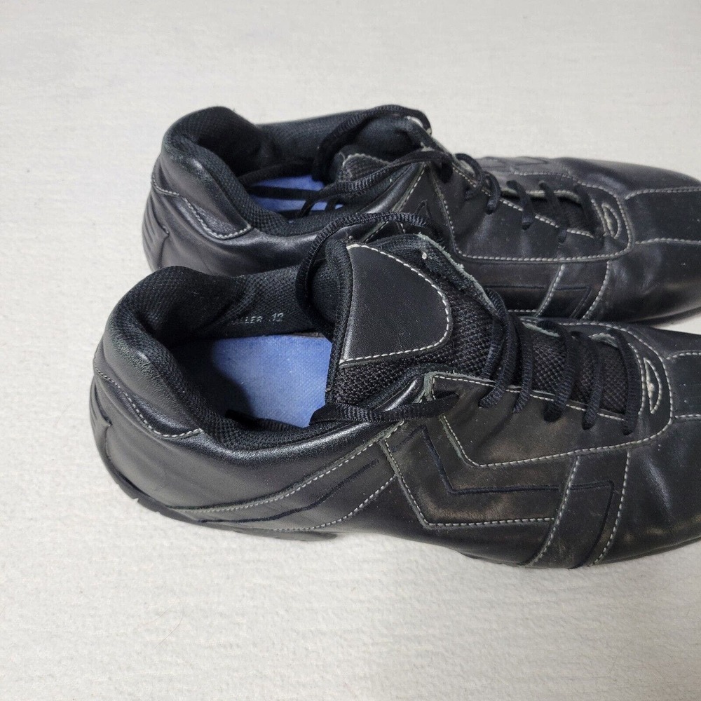 Steve Madden Shoes Mens 12 Baller Black Leather Casual Comfort - Picture 5 of 16